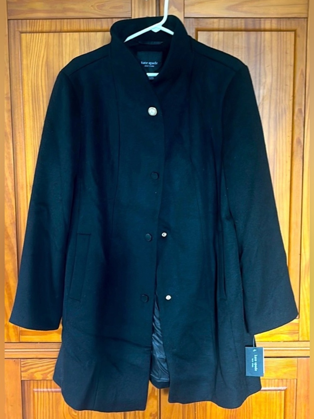 Kate Spade New York Women's Black Wool Blend Coat -XL (New w/tags)$348 orig.